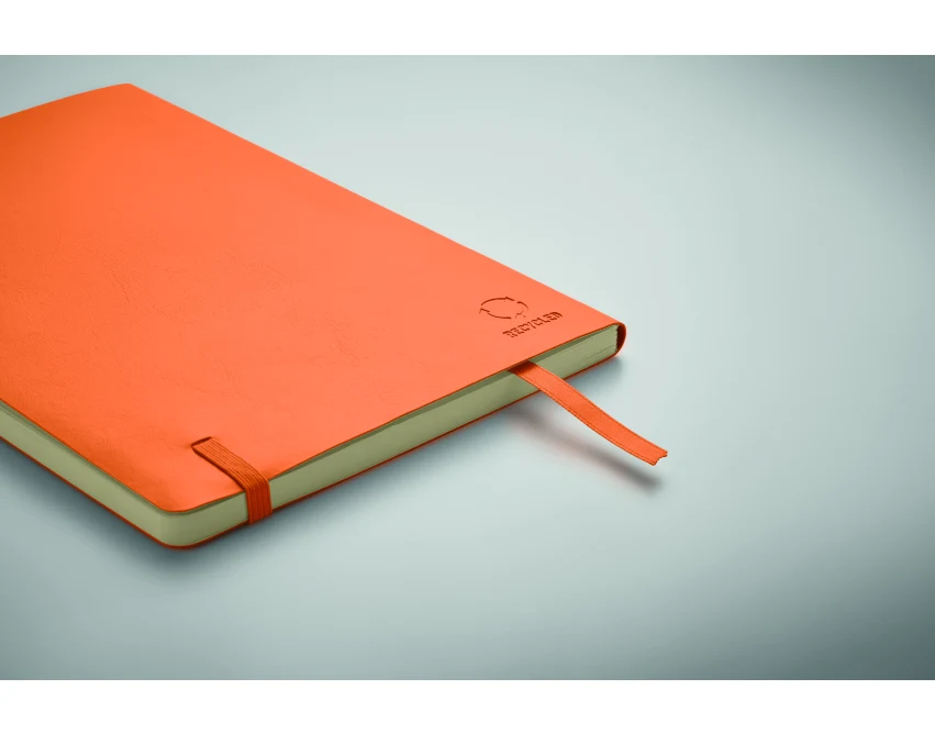 Notes A5 z logo miękka okładka PU pomarańczowy FSC