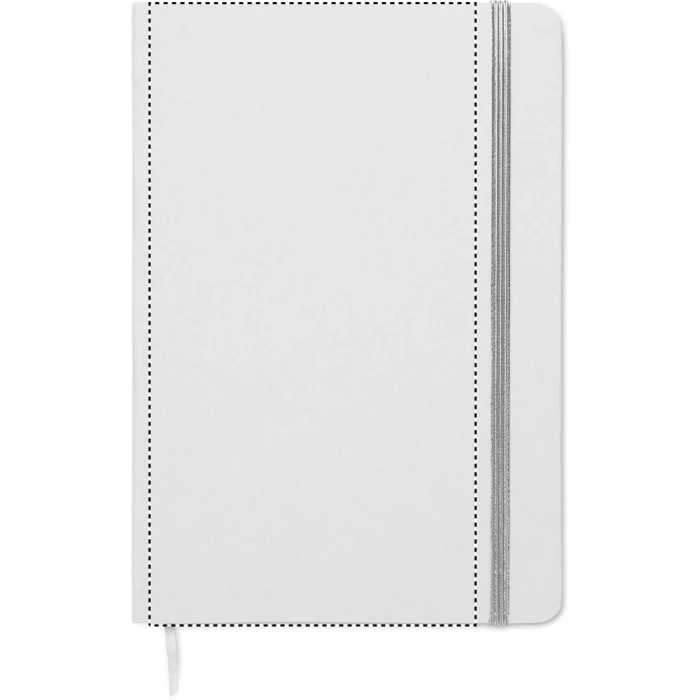 Schemat znakowania dla Nadruk UV - PD4 na gadżecie: Route white personalizowany notes A5 z gumką