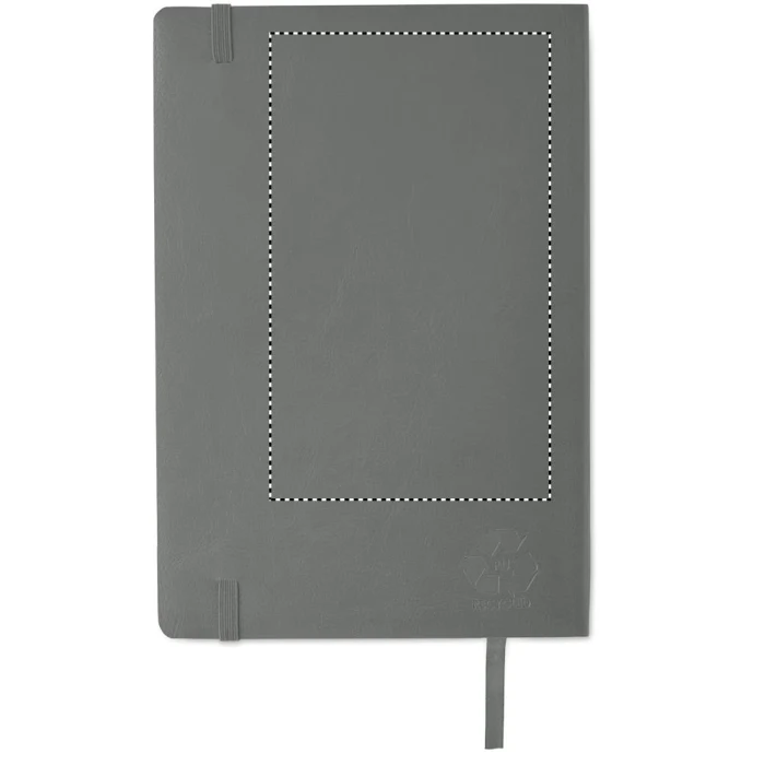 Schemat znakowania dla Transfer sitodruk - T1 na gadżecie: Notes A5 kamienny szary z recyklingu z logo