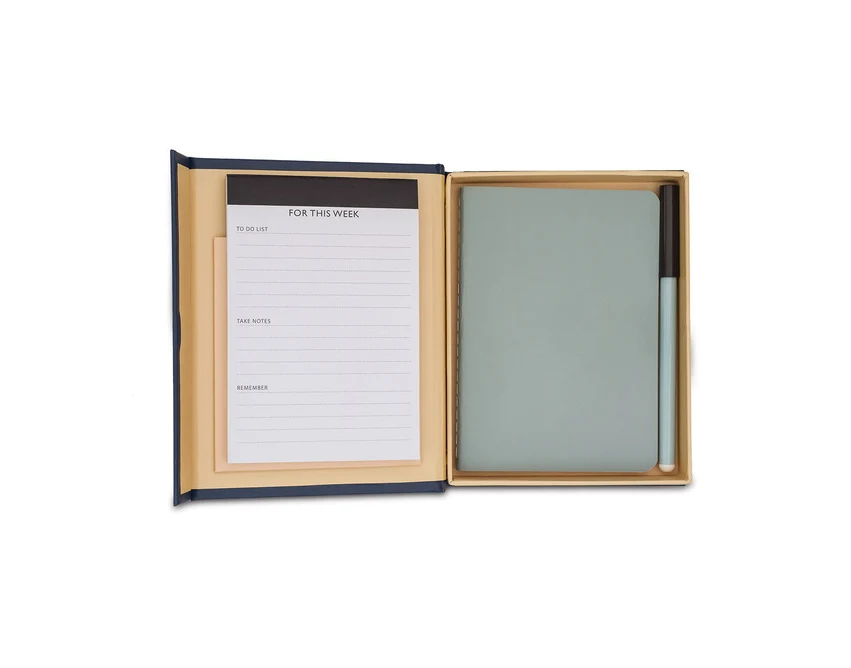 Granatowy zestaw planner i notes Kampa z długopisem