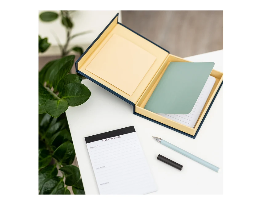 Granatowy zestaw planner i notes Kampa z długopisem