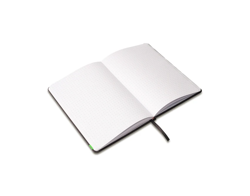 Czarny bullet journal A5 z logo – planer firmowy 80 kartek