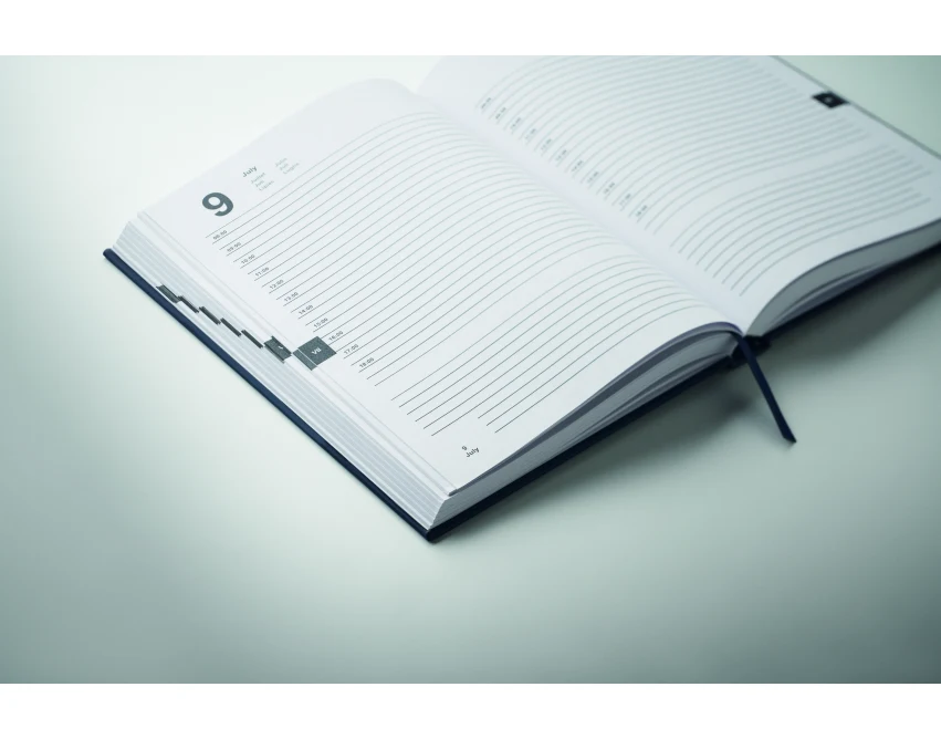 Granatowy notes A5 Routine z logo, 416 stron, eko okładka