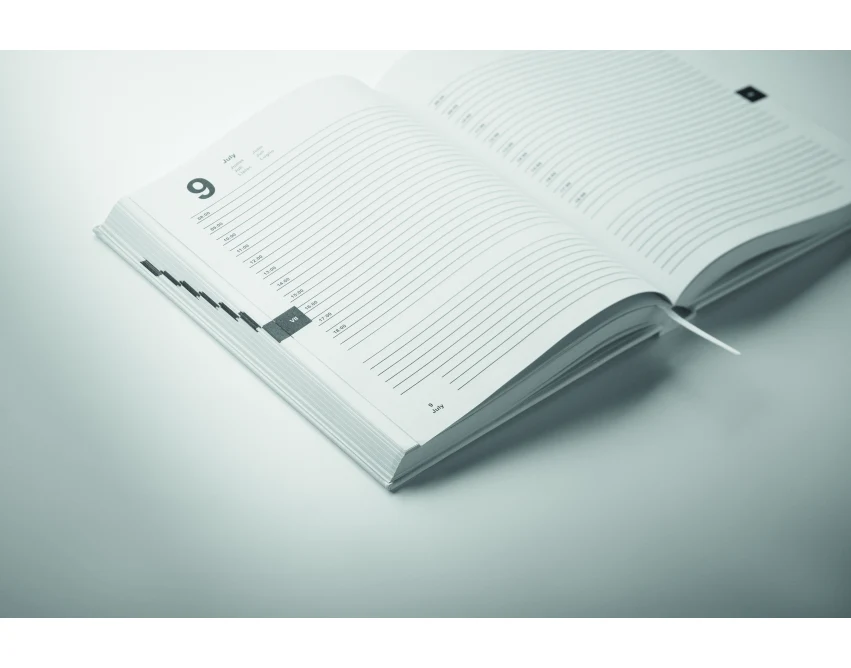 Biały notes planer A5 Routine z recyklingu z logo firmy