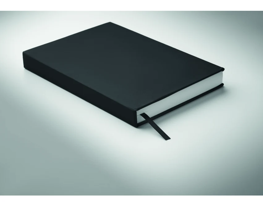 Czarny notatnik firmowy A5 Routine z logo, 416 stron