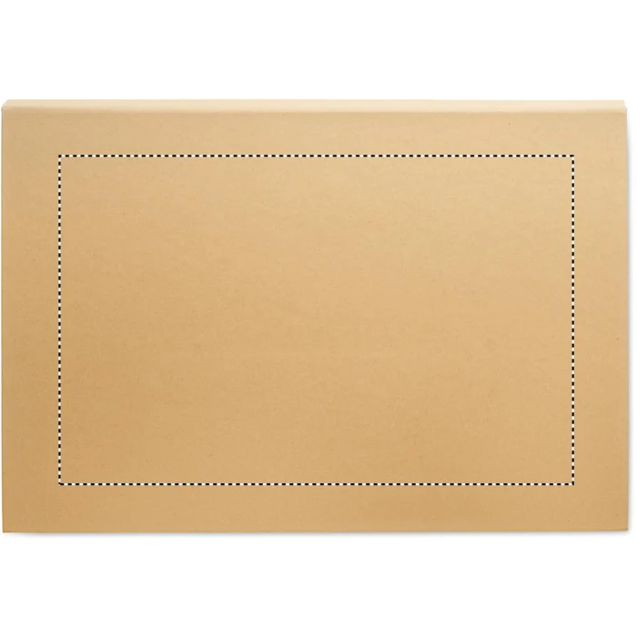 Schemat znakowania dla Sitodruk - S3 na gadżecie: Planer biurkowy Memweek kraft A4 z logo i długopisem