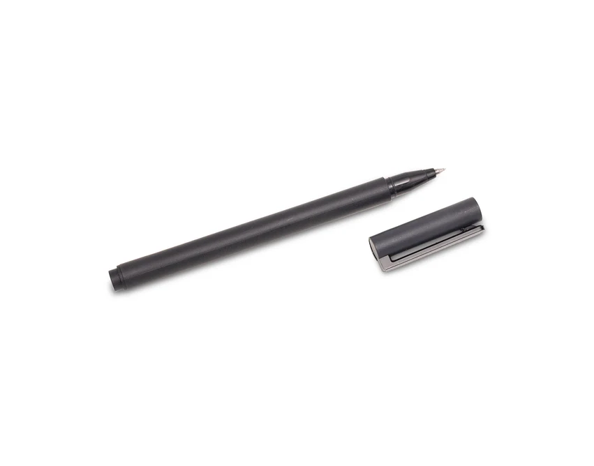 Czarny długopis żelowy Pero z logo – plastikowy, 1500m