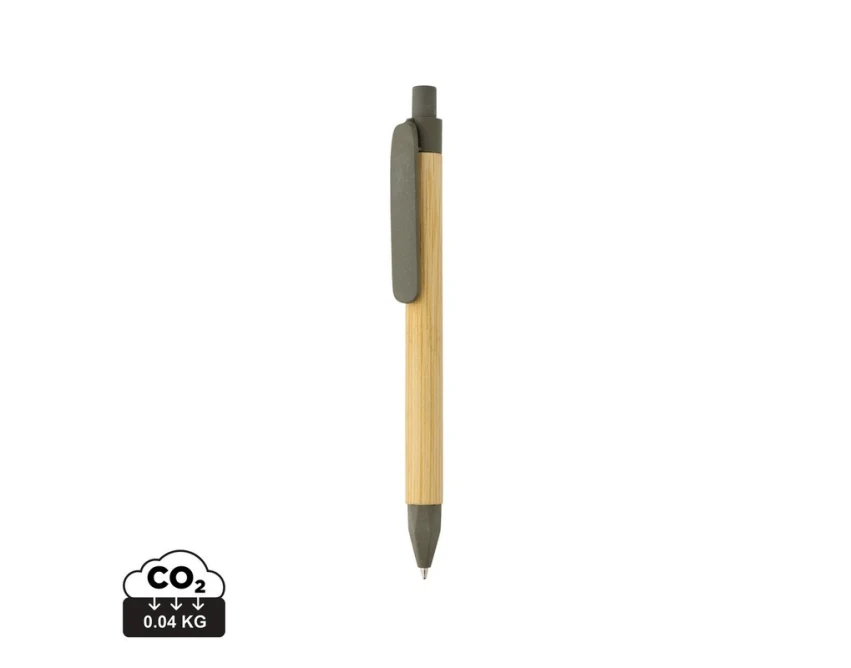 Zielony długopis eko z recyklingu z logo firmy