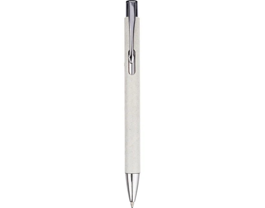 Biały długopis papierowy z recyklingu z logo firmy