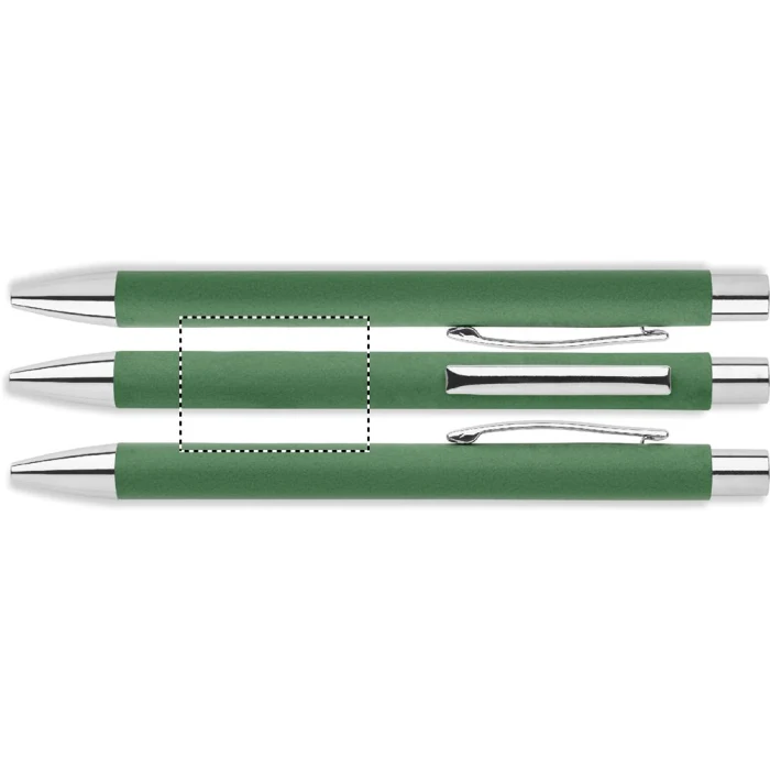 Schemat znakowania dla Sitodruk 360° - RS2 na gadżecie: Zielony długopis papierowy Olympia z logo FSC