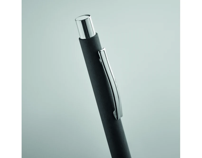 Czarny długopis papierowy Olympia FSC z logo firmy