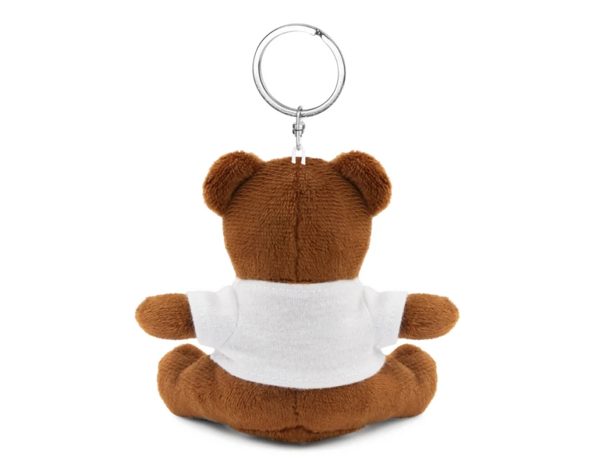 Brązowy pluszowy miś Telmo brelok z białą koszulką