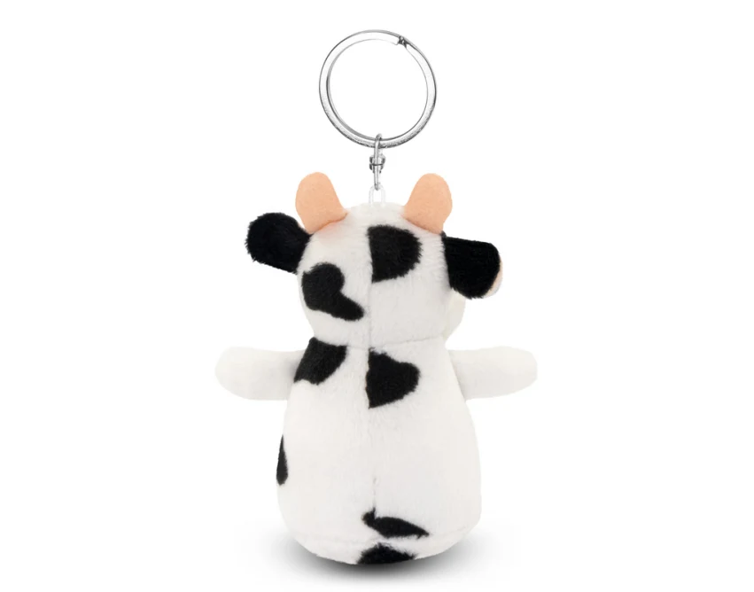 Pluszowy brelok krowa czarno-biała z logo firmy