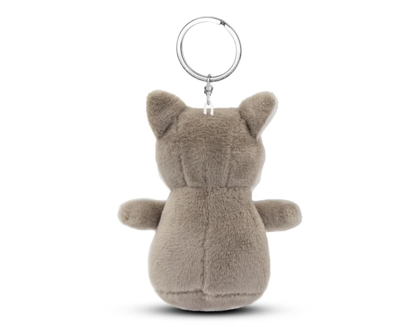 Pluszowy brelok wilk szary z logo – maskotka firmowa Wolfie