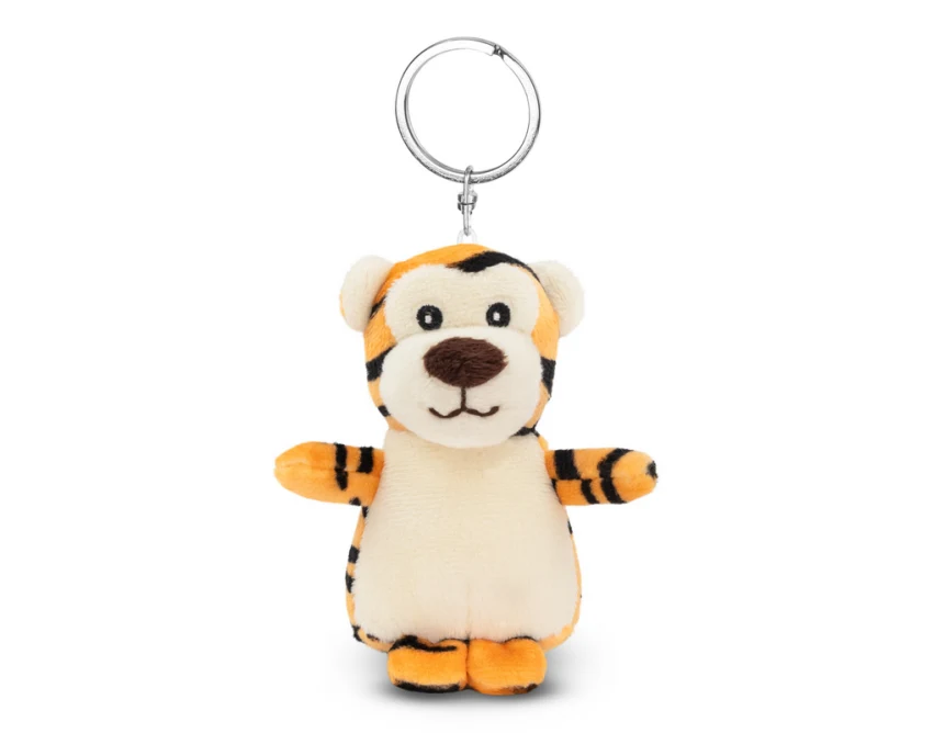 Pluszowy brelok tygrys pomarańczowy z logo firmy