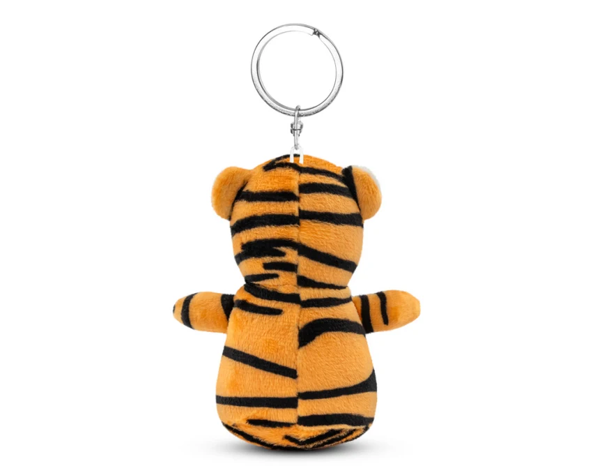 Pluszowy brelok tygrys pomarańczowy z logo firmy