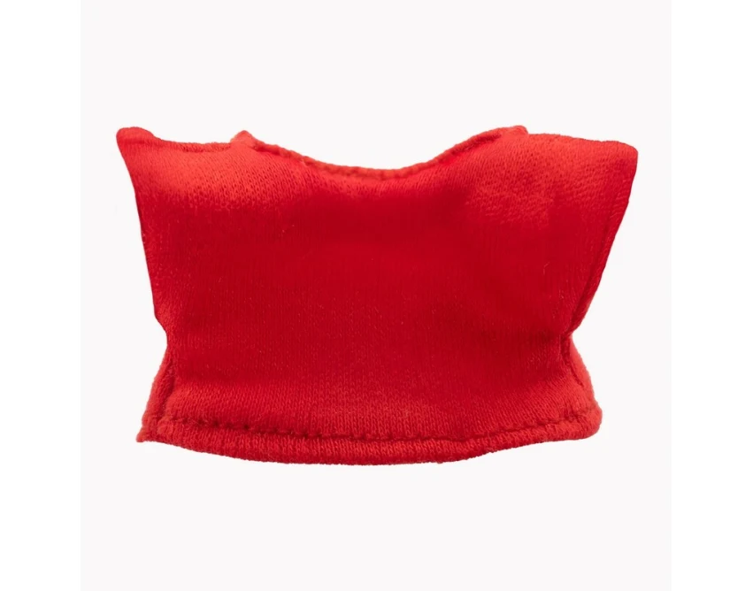 Brązowy brelok pluszowy miś z czapką Mikołaja i logo