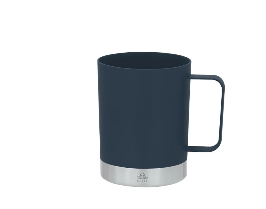 Granatowy kubek firmowy eco 400 ml z nadrukiem logo