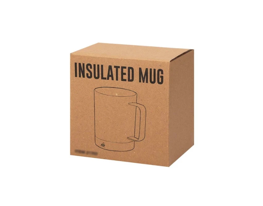 Granatowy kubek firmowy eco 400 ml z nadrukiem logo