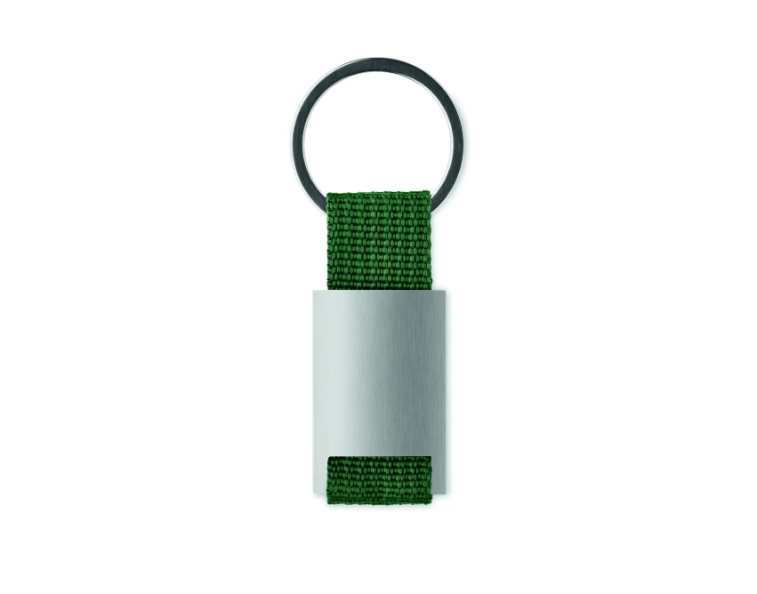 Ciemnozielony brelok hotelowy metalowy z logo – Tech