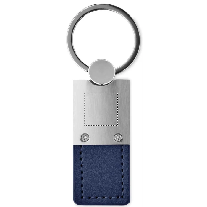 Schemat znakowania dla Grawerowanie laserowe - L2 na gadżecie: Brelok Columbus granatowy z logo – metal i skóra PU