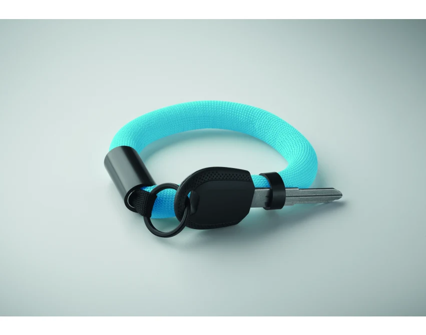 Turkusowy pływający brelok Polly z logo – opaska na rękę