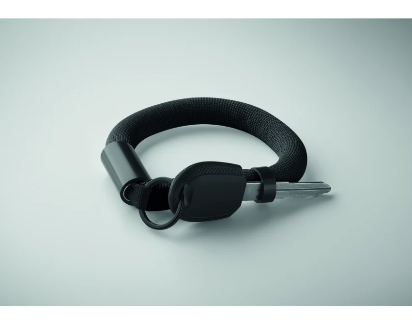 Czarny pływający brelok Polly z logo na nadgarstek