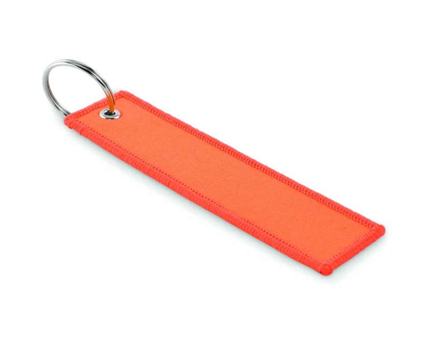 Brelok remove before flight pomarańczowy z logo – poliester