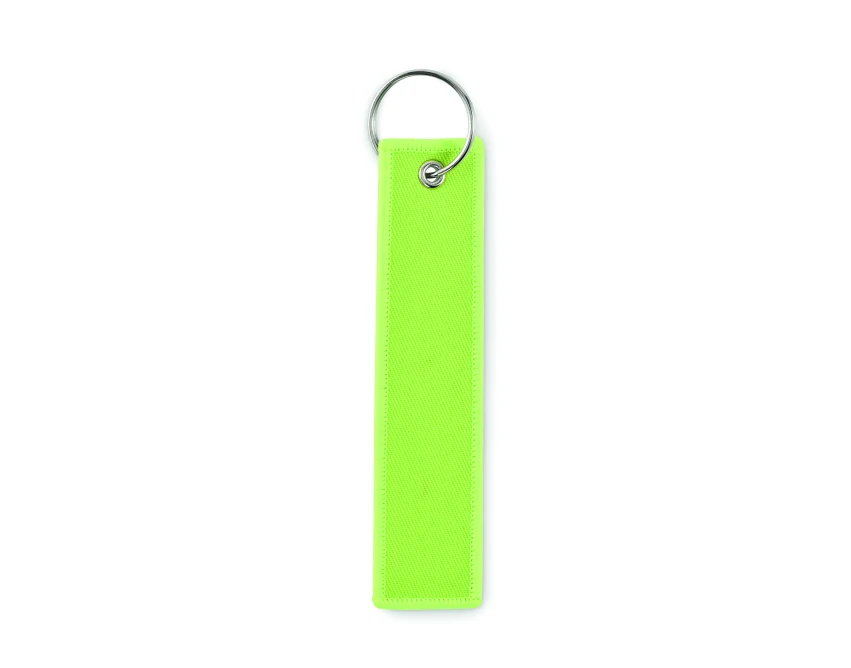 Brelok fluo zielony Remove Before Flight z logo firmowym