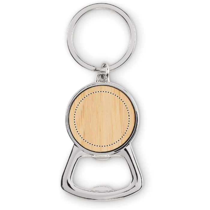 Schemat znakowania dla Doming - DO1 na gadżecie: Brelok bambusowy z otwieraczem i grawerem logo Keypop