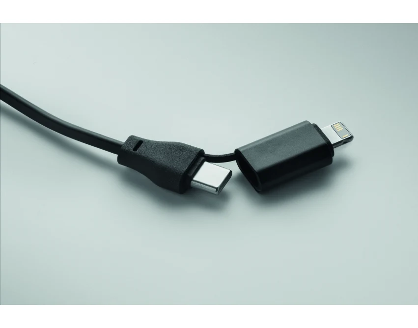 Czarny brelok 4w1 z bambusem i szybkim ładowaniem 60W