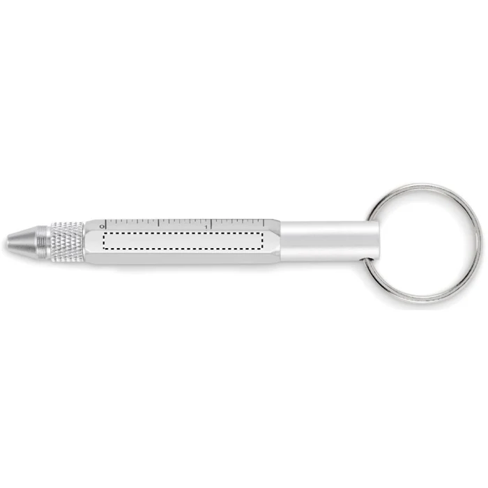 Schemat znakowania dla Tampondruk - P3 na gadżecie: Srebrny brelok aluminiowy z długopisem i śrubokrętem 2w1