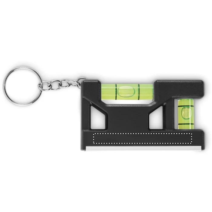 Schemat znakowania dla Etykieta - DL na gadżecie: Czarny brelok magnetyczny z poziomicą i miarką z logo