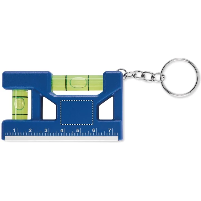 Schemat znakowania dla Doming - DO1 na gadżecie: Niebieski brelok ABS z magnesem, poziomicą i miarką 7 cm