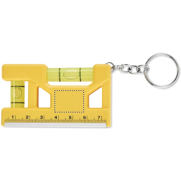 Schemat znakowania dla Doming - DO1 na gadżecie: Żółty magnetyczny brelok z poziomicą, magnesem i linijką