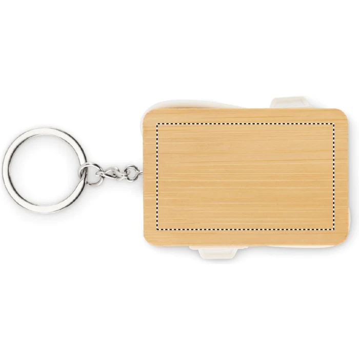 Schemat znakowania dla Grawerowanie laserowe - L2 na gadżecie: Bambusowy brelok z kablem 2w1 i logo – drewno, grawer