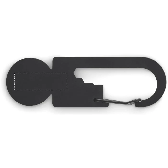 Schemat znakowania dla Grawerowanie laserowe - L2 na gadżecie: Czarny brelok z żetonem ze stali z recyklingu Multikey