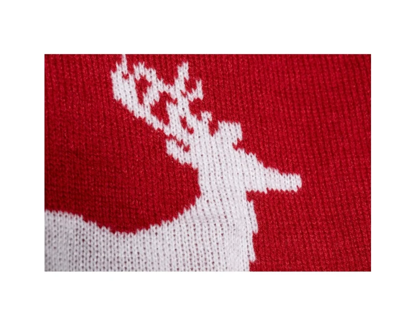 Czerwony szalik świąteczny z akrylu z logo firmy