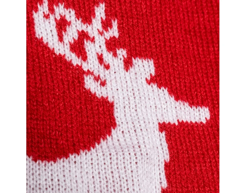 Czerwony szalik świąteczny z akrylu z logo firmy