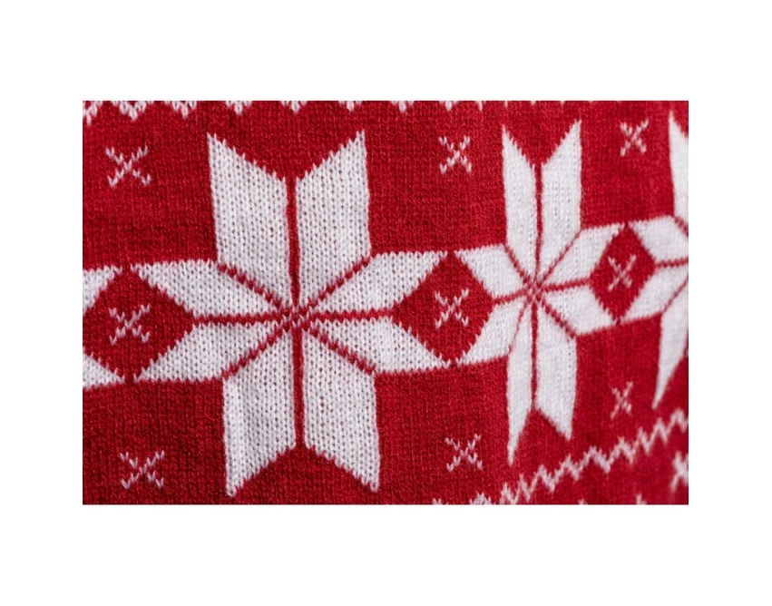 Czerwony szalik świąteczny z akrylu z logo firmy