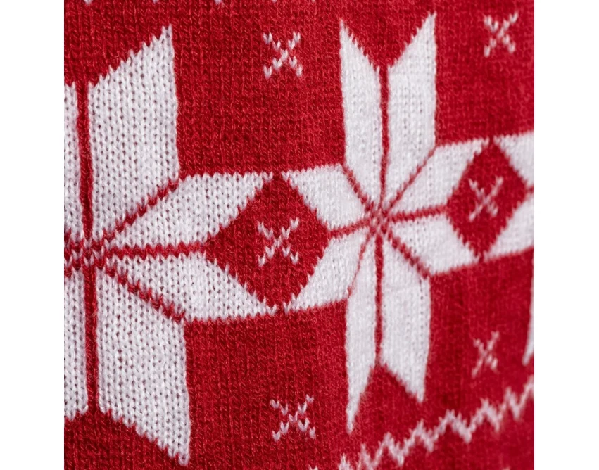 Czerwony szalik świąteczny z akrylu z logo firmy