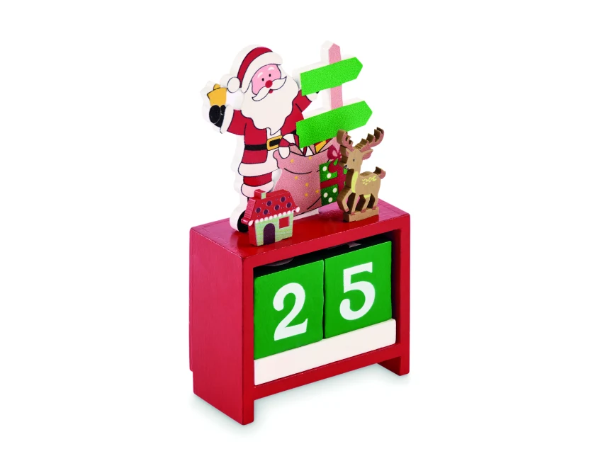 Świąteczny kalendarz Laskenta MDF z logo – biurkowy