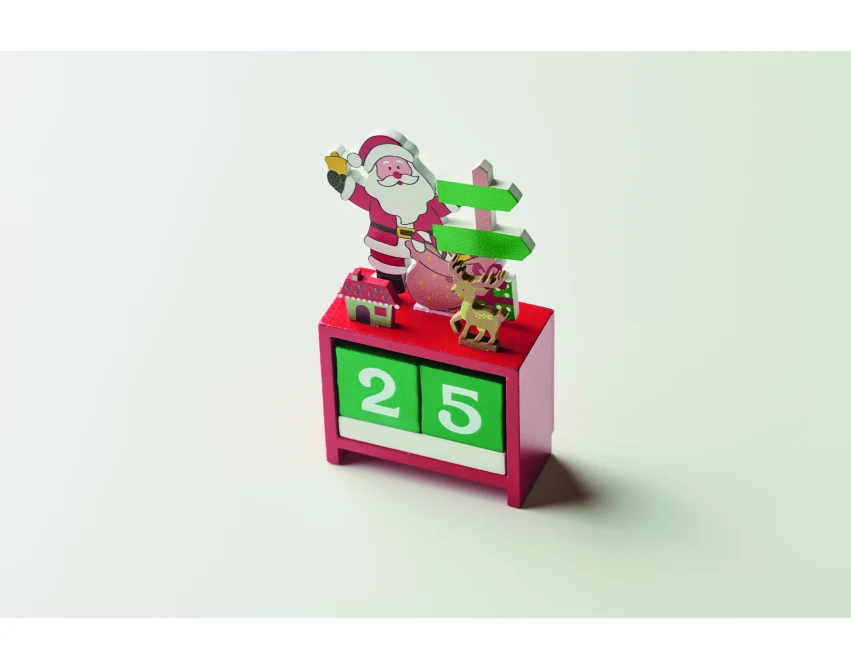 Świąteczny kalendarz Laskenta MDF z logo – biurkowy