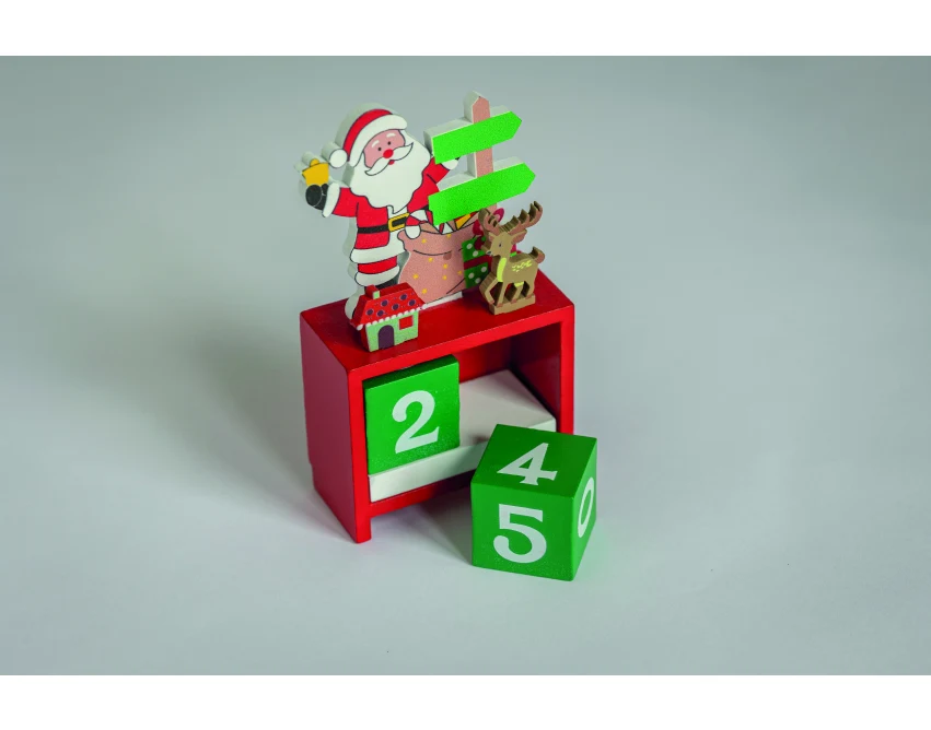 Świąteczny kalendarz Laskenta MDF z logo – biurkowy