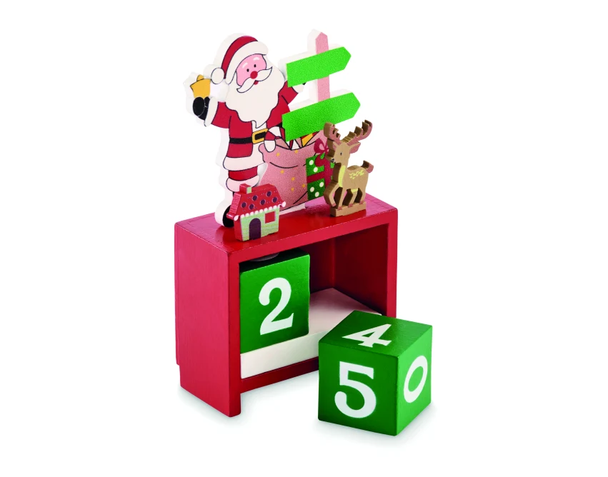 Świąteczny kalendarz Laskenta MDF z logo – biurkowy