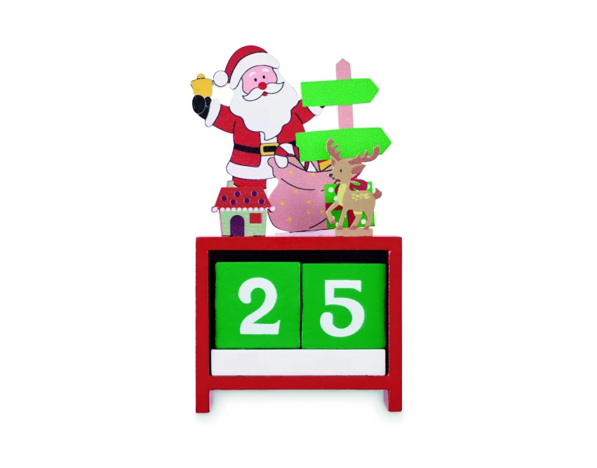Świąteczny kalendarz Laskenta MDF z logo – biurkowy