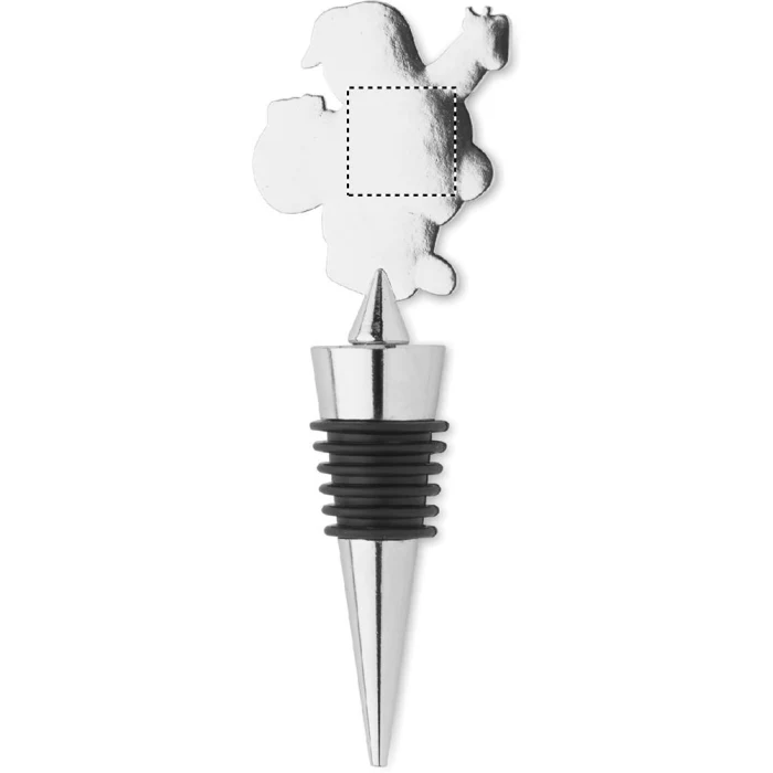 Schemat znakowania dla Tampondruk - P4 na gadżecie: Srebrny korek do wina Alto z Mikołajem – prezent firmowy