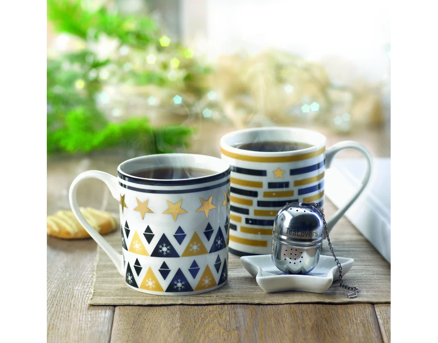 Świąteczny zestaw Unique: kubek ceramiczny i gwiazdka