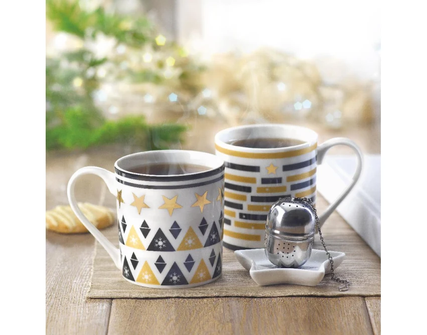 Świąteczny zestaw Unique: kubek ceramiczny i gwiazdka