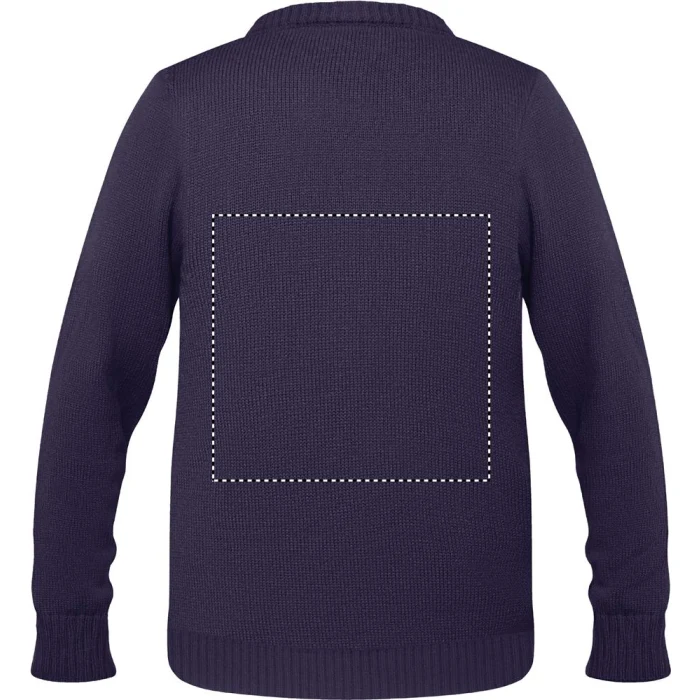 Schemat znakowania dla Transfer cyfrowy - TD1 na gadżecie: Granatowy sweter świąteczny S/M z Mikołajem, akryl, logo